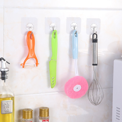 Home Kitchen Hooks Transparent Suction Cup Sucker Wall Hooks Hanger Bathroom Door