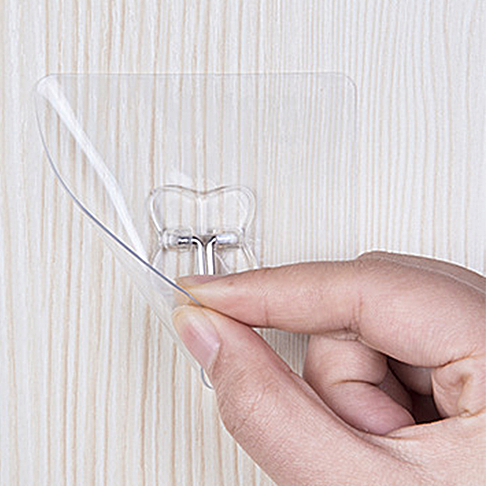 Home Kitchen Hooks Transparent Suction Cup Sucker Wall Hooks Hanger Bathroom Door