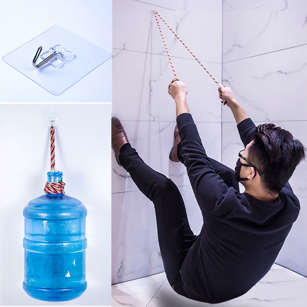 Home Kitchen Hooks Transparent Suction Cup Sucker Wall Hooks Hanger Bathroom Door