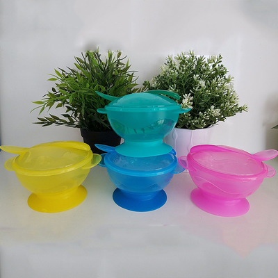 The New  baby Sucker bowl baby child Training bowl Plastic bowl baby Bowl set