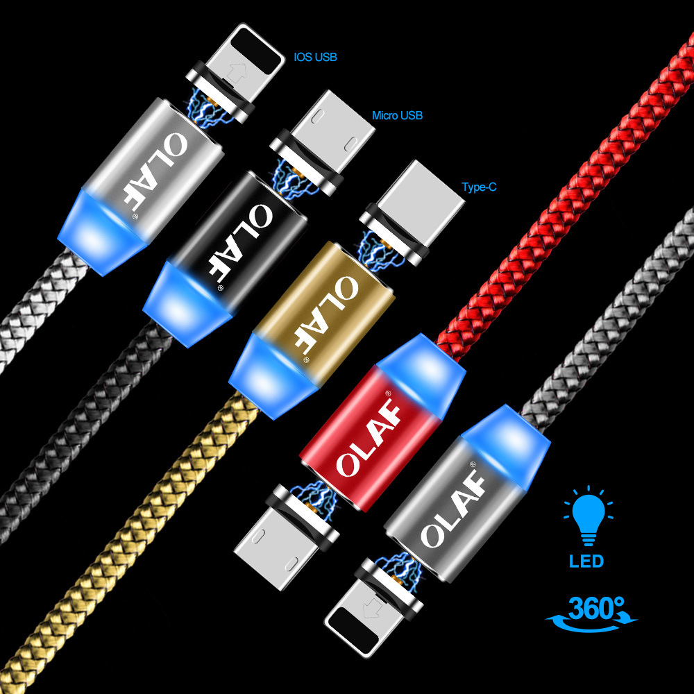 Magnetic Data line apple Android TYPE-C Cell phone Charging Cable Blind insertion Magnetic line