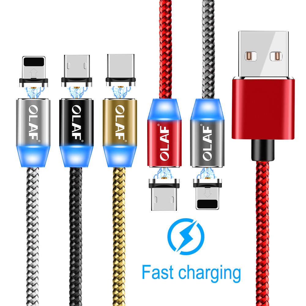 Magnetic Data line apple Android TYPE-C Cell phone Charging Cable Blind insertion Magnetic line