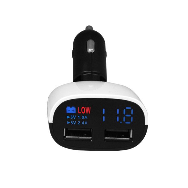 Digital display Car charger With LED Voltage Current display Car charger 3.4A Dual usb Car charger