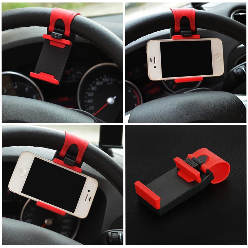 Universal Car Steering Wheel Mobile Phone Holder Bracket For Samsung Support GPS