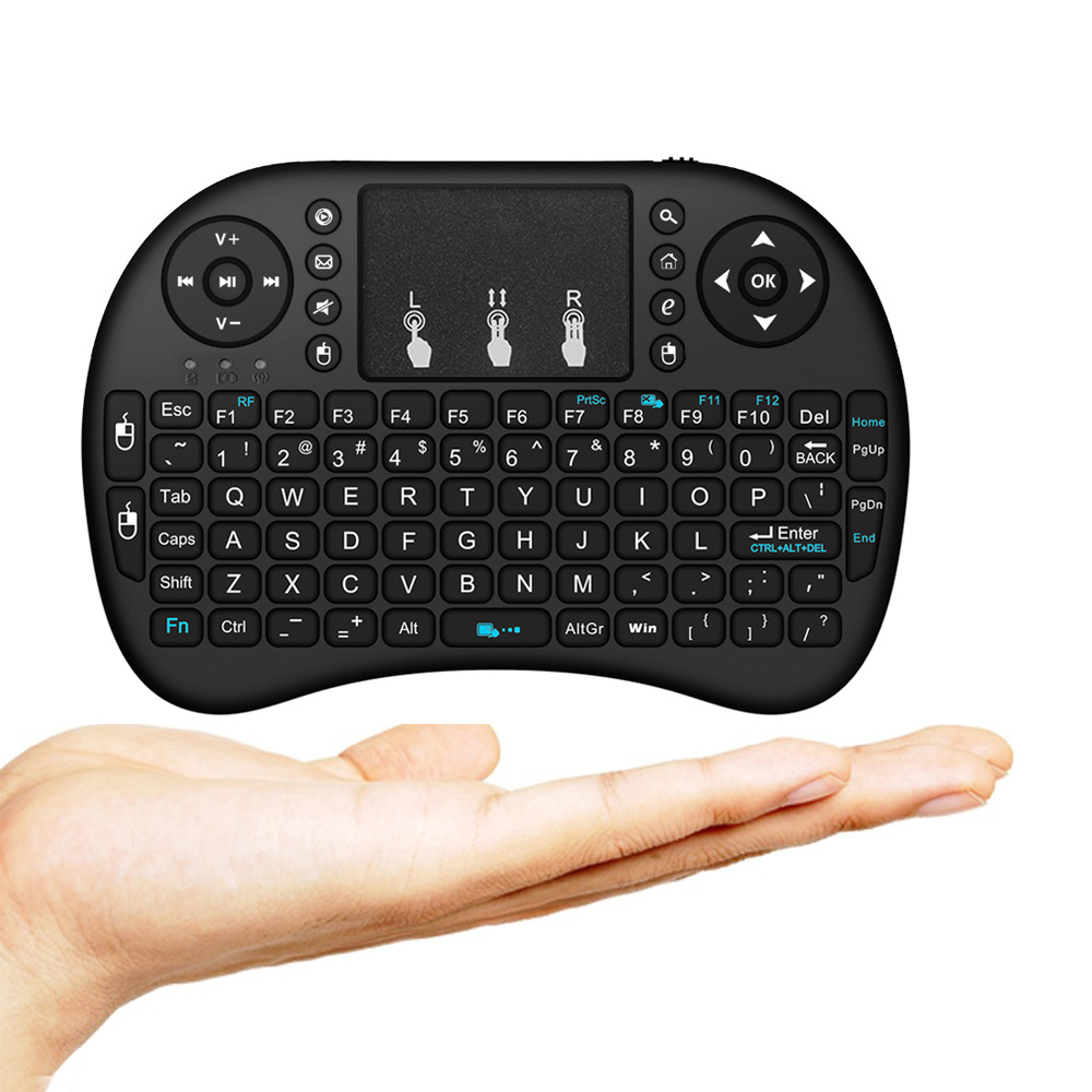 i8 keyboard backlit English Russian Spanish Air Mouse 2.4GHz Wireless Keyboard Touchpad