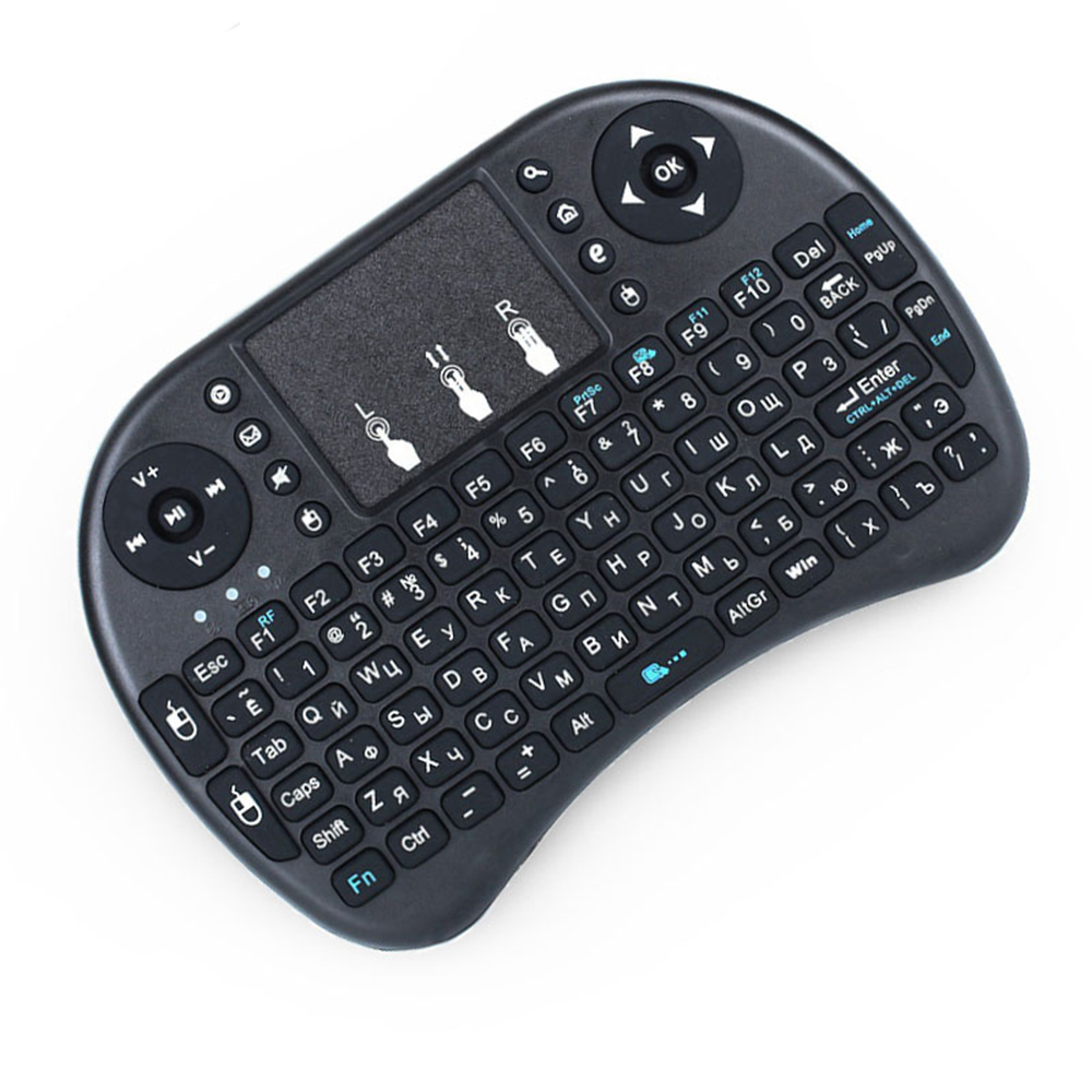 i8 keyboard backlit English Russian Spanish Air Mouse 2.4GHz Wireless Keyboard Touchpad