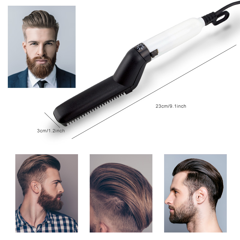 Multifunctional Hair Comb Brush Beard Hair Straighten Comb Quick Hair Styler For Men