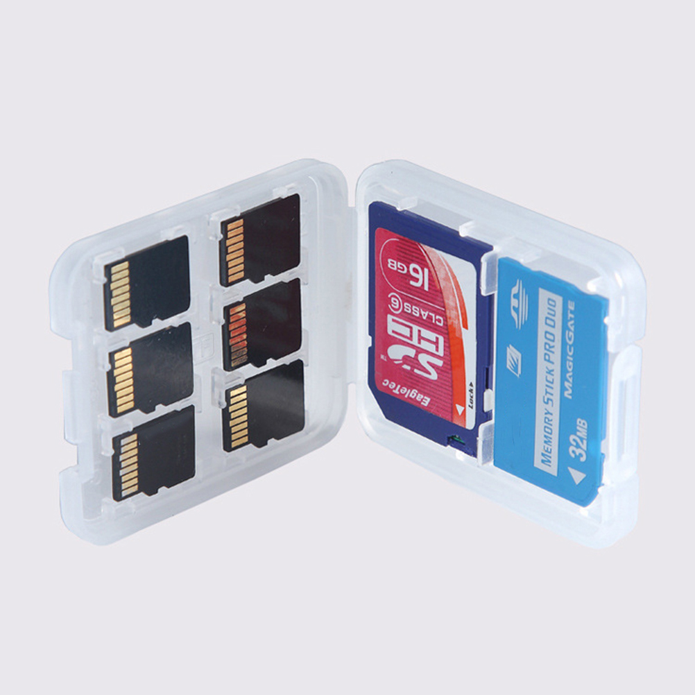 4set Protector Holder Micro Box For SD SDHC TF MS Memory Card Storage Case Box Bag Plastic Boxes