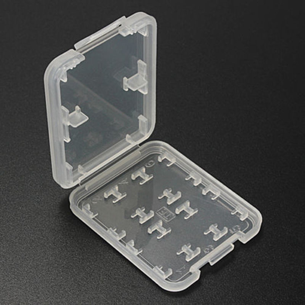 4set Protector Holder Micro Box For SD SDHC TF MS Memory Card Storage Case Box Bag Plastic Boxes