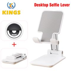 Desktop Phone Stand Selfie Ring Light Ipad Foldable Lazy Holder Adjustable Angle Height Mobile Accessories White one size