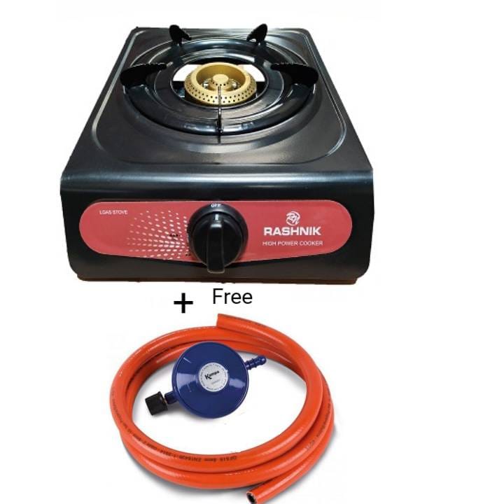Single Burner,Gas Stove+6kg Regulator &amp; 1.5mtrs Gas Pipe
