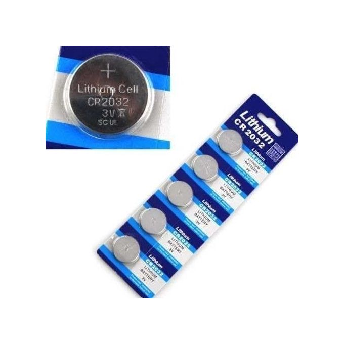 5 Pcs Button battery 3V Lithium Coin Cells Button Battery CR 2032
