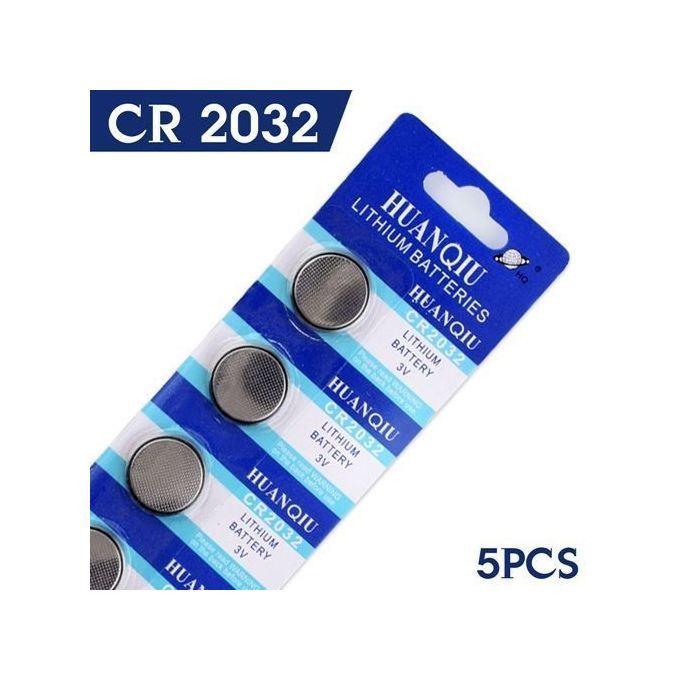 5 Pcs Button battery 3V Lithium Coin Cells Button Battery CR 2032