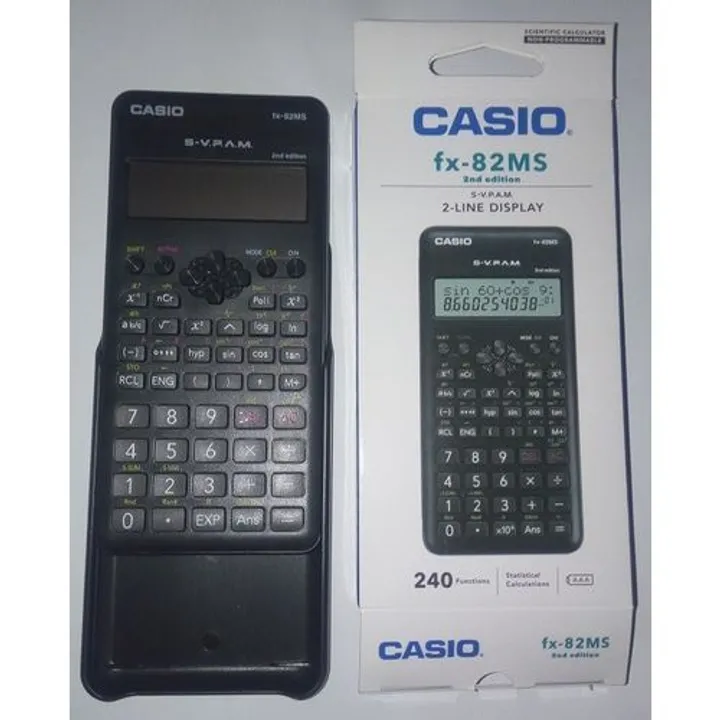 Casio FX82MS 2nd Edition Scientific Calculator with QR code Non-programmable Best for KCSE Black