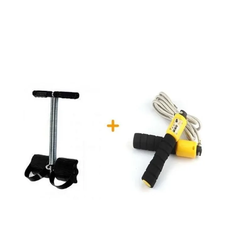 Tummy Trimmer - BURNS fat, weight loss Black + FREE Skipping Rope With Digital Counter