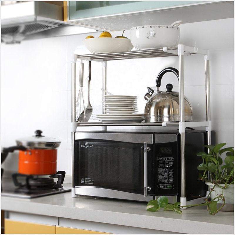 Generic Kitchen microwave stand silver