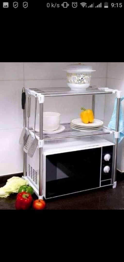 Generic Kitchen microwave stand silver