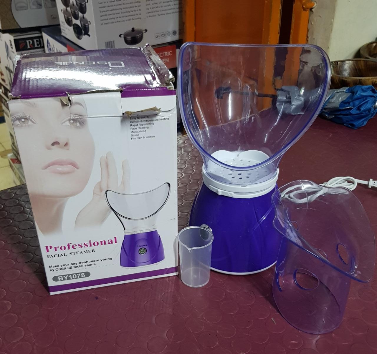 Facial Face Steamer Deep Cleanser Sprayer Spa Skin Vaporizer Promote Blood Circulation as shown