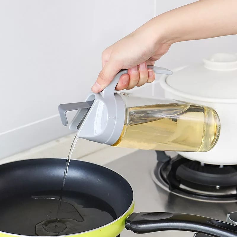 Glass Jar Oil/Vinegar Dispenser Bottle clear