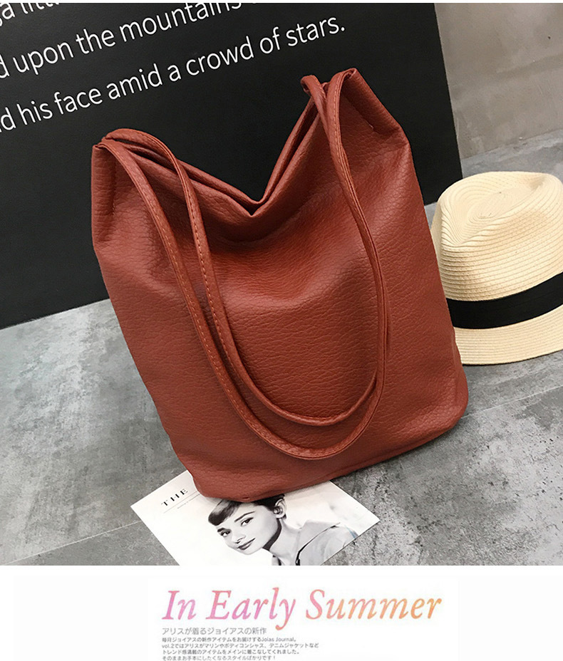 Valentine's gift Top sell 1 pc women's handbag bucket bag shoulder bag fashionable PU bag