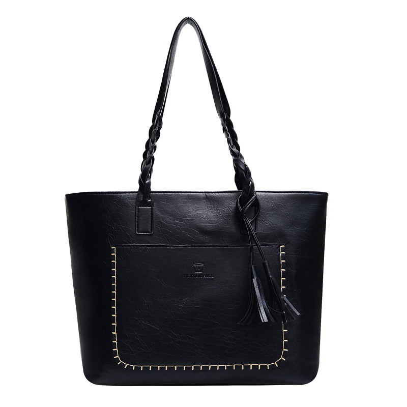 New desigh 1pc women&apos;s big handbags ladies bag  fashion tassels high quality PU bag
