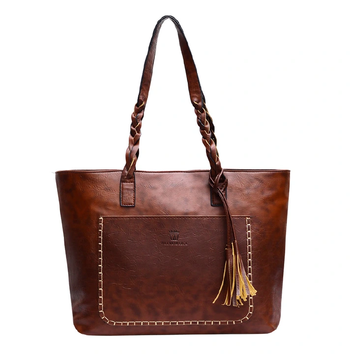 New desigh 1pc women&apos;s big handbags ladies bag  fashion tassels high quality PU bag