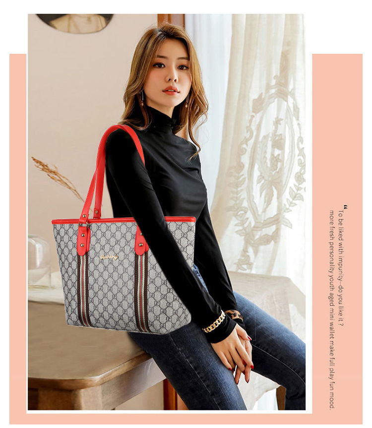 New design 1pc women's handbag portable bag big capacity bag PU material bag