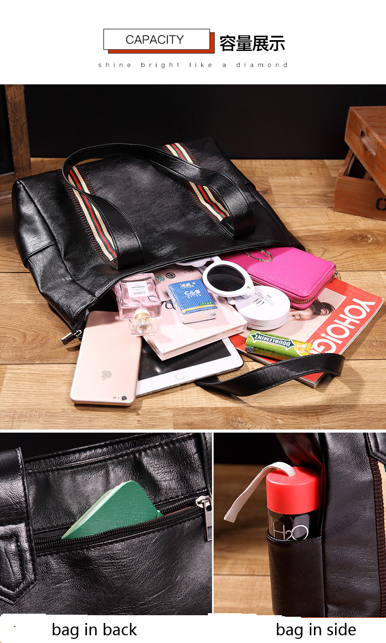 LF 1 pc women's bag tote bag handbag shoulder bag big capacity fashion design high quality PU bag