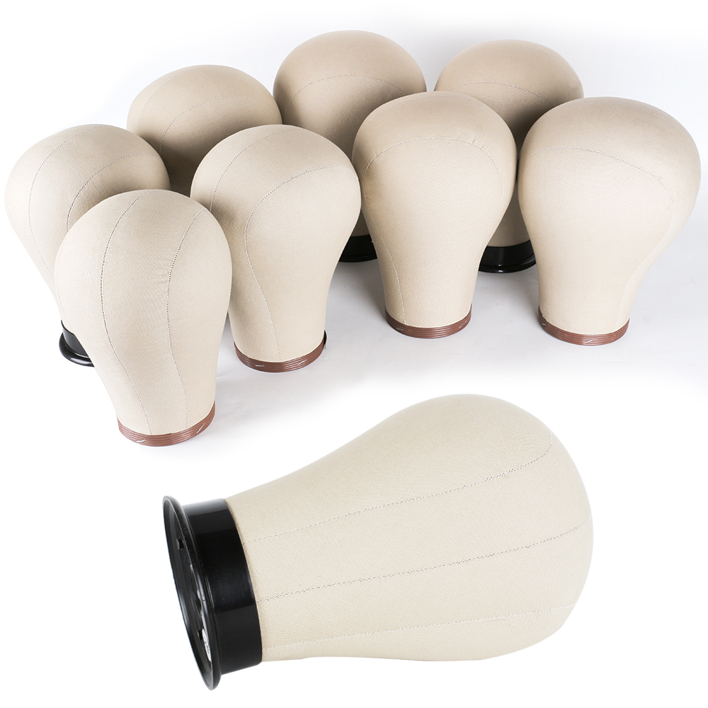 21 22 23 24 Inch Wig Making Mannequin Head Cork Canvas Block Head With Mount Hole