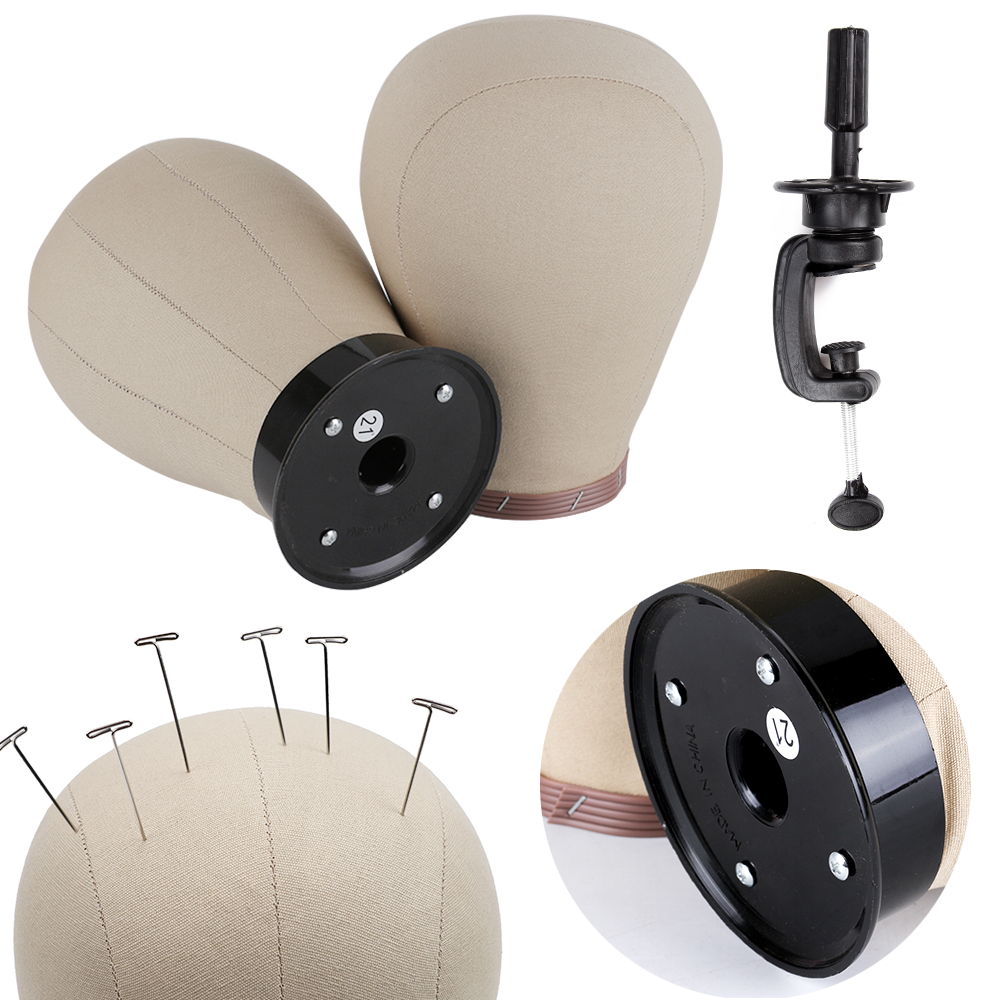 21 22 23 24 Inch Wig Making Mannequin Head Cork Canvas Block Head With Mount Hole