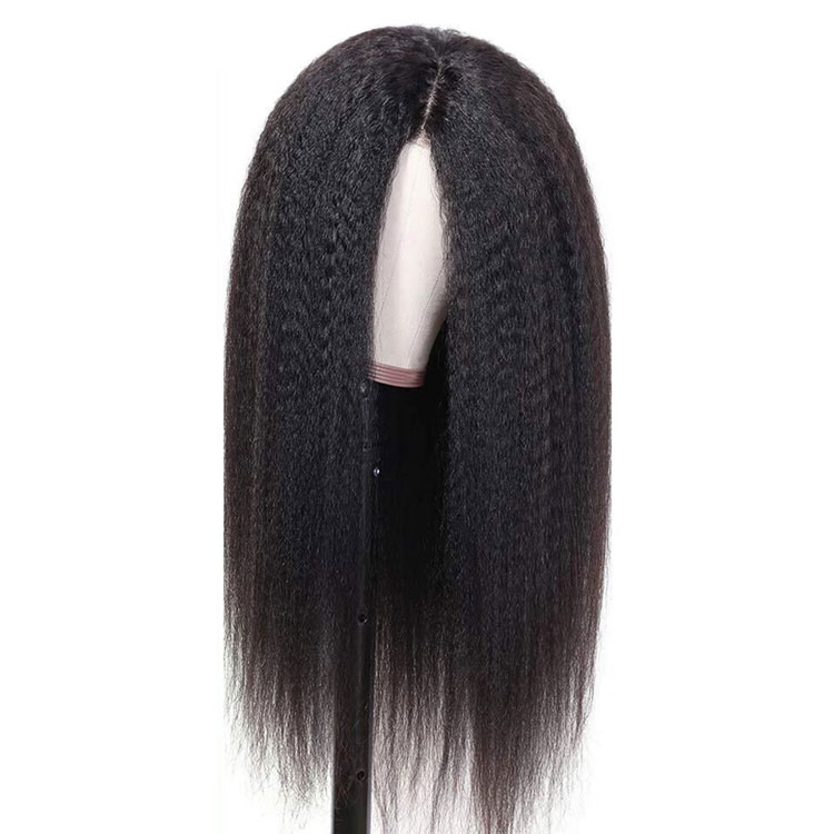 Women Synthetic Natural Smooth Long Black Hair Wigs Synthetic Kinky Straight Wigs
