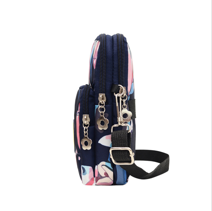 2021 Fashion Women's bag Messenger bag phone bag sport bag coin purse nylon material with flower