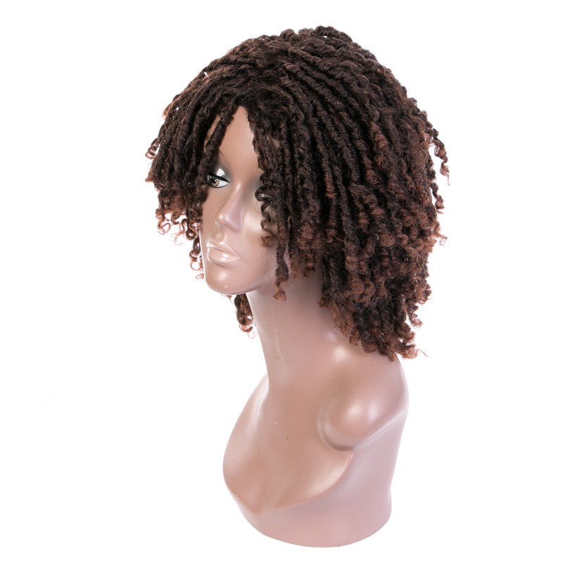Man's Wig Frontal Lace Wig Dreadlocks Braid Hair High Temperature Fiber