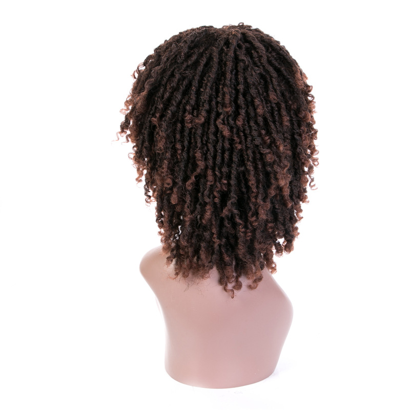 Man's Wig Frontal Lace Wig Dreadlocks Braid Hair High Temperature Fiber