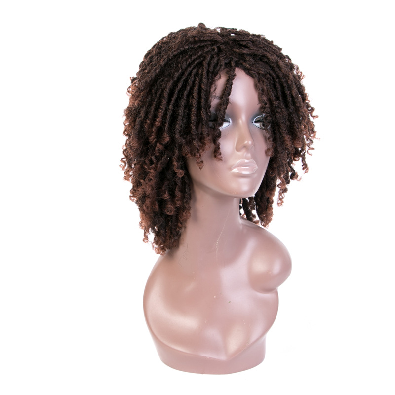 Man's Wig Frontal Lace Wig Dreadlocks Braid Hair High Temperature Fiber