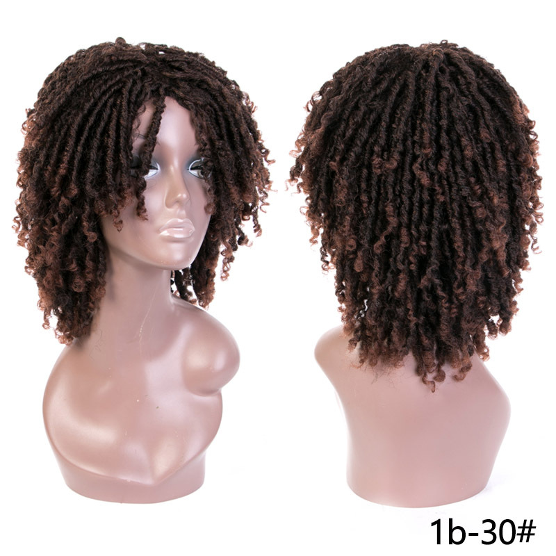 Man's Wig Frontal Lace Wig Dreadlocks Braid Hair High Temperature Fiber