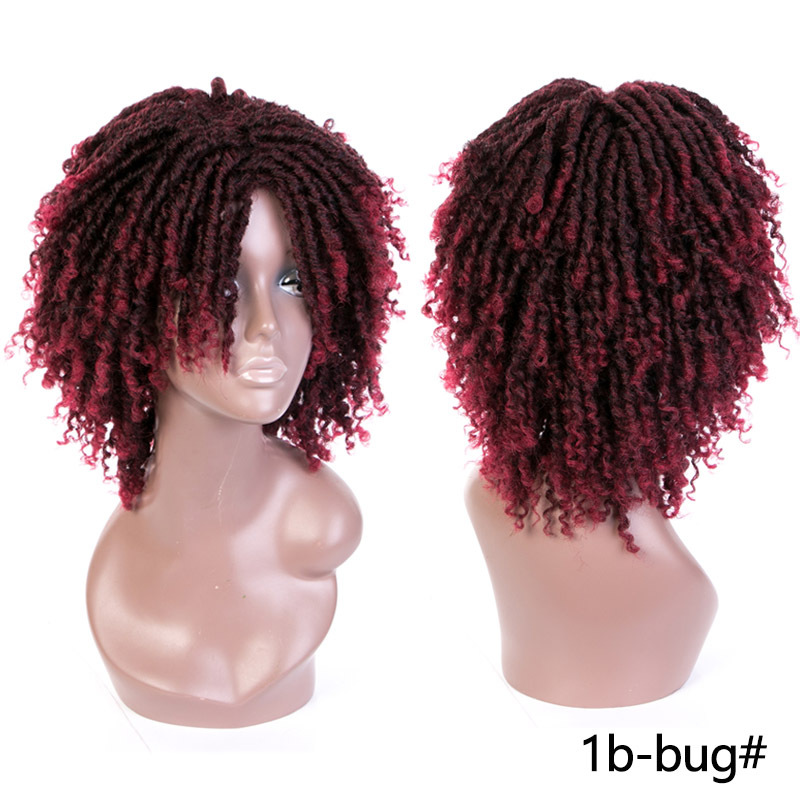 Man's Wig Frontal Lace Wig Dreadlocks Braid Hair High Temperature Fiber