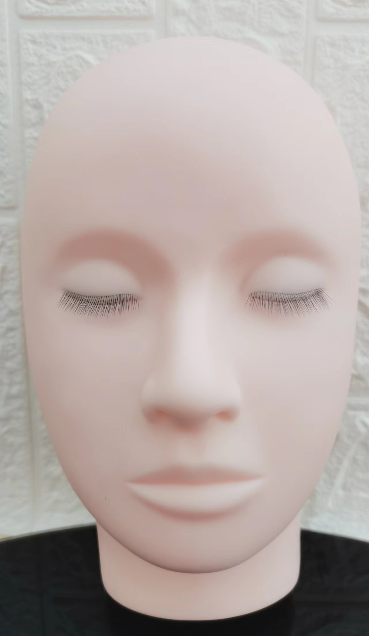 New Arrival Silicone Injected Eyelashes Makeup Tools Practice Lash Rubber Eyelash Extension Training Mannequin Head