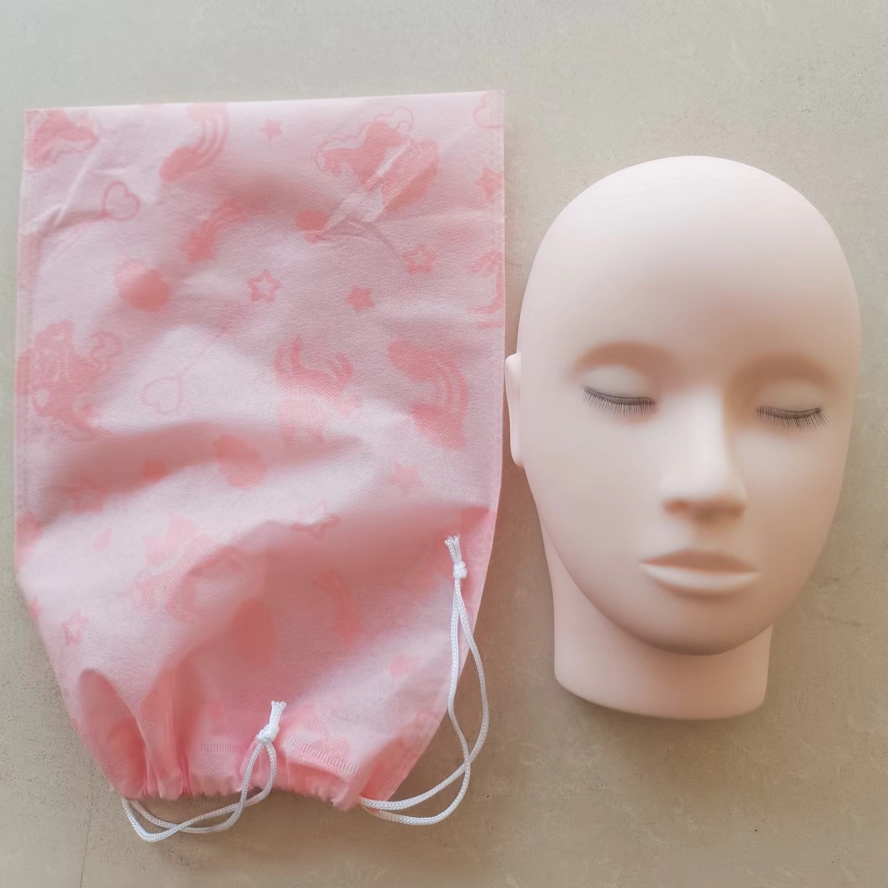 New Arrival Silicone Injected Eyelashes Makeup Tools Practice Lash Rubber Eyelash Extension Training Mannequin Head