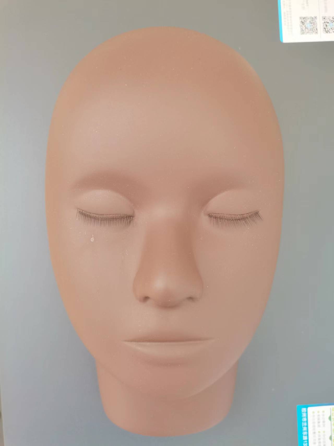 New Arrival Silicone Injected Eyelashes Makeup Tools Practice Lash Rubber Eyelash Extension Training Mannequin Head