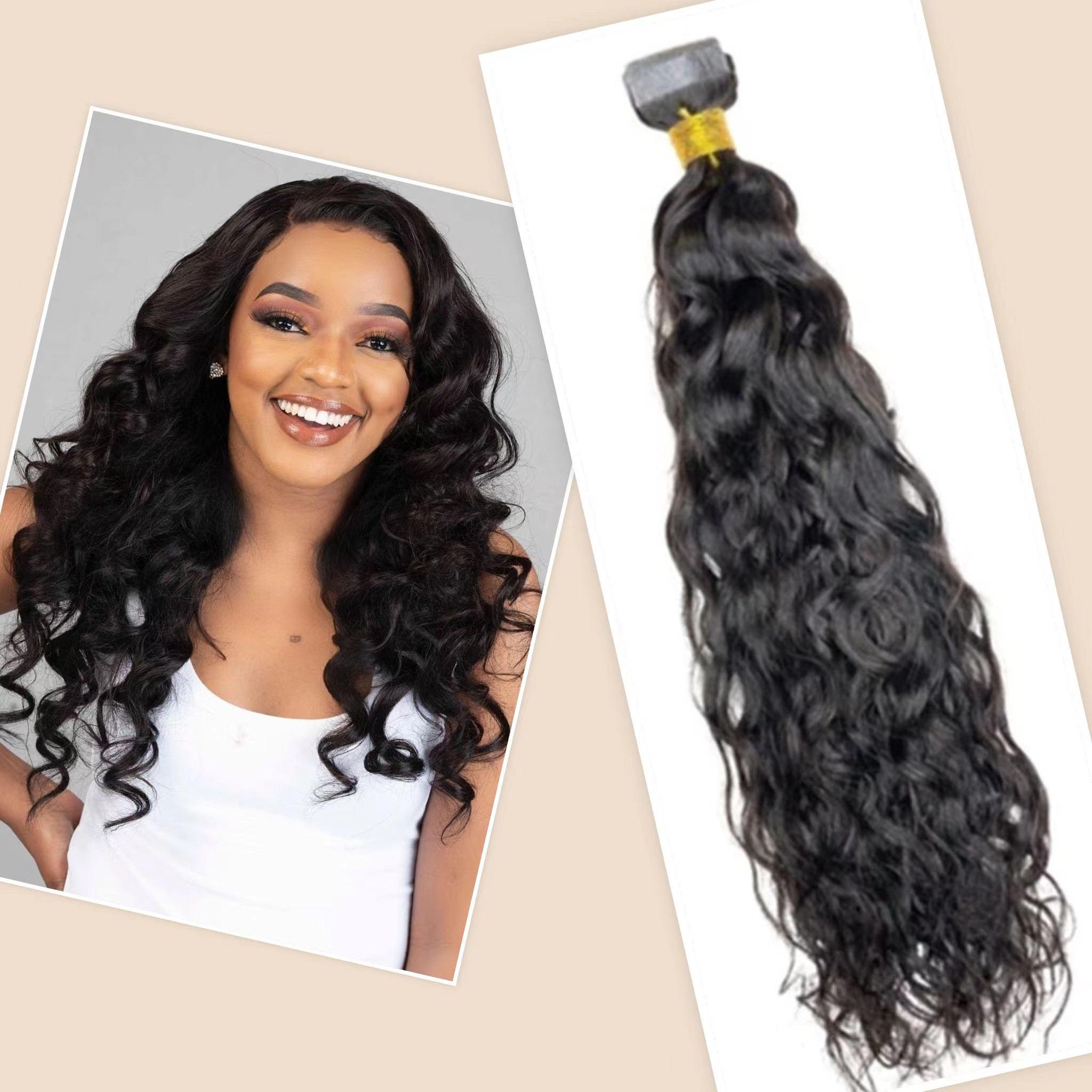 Top Sell Human Afro Kinky Curly Mongolian Virgin Cuticle Aligned Tape in Hair Extension