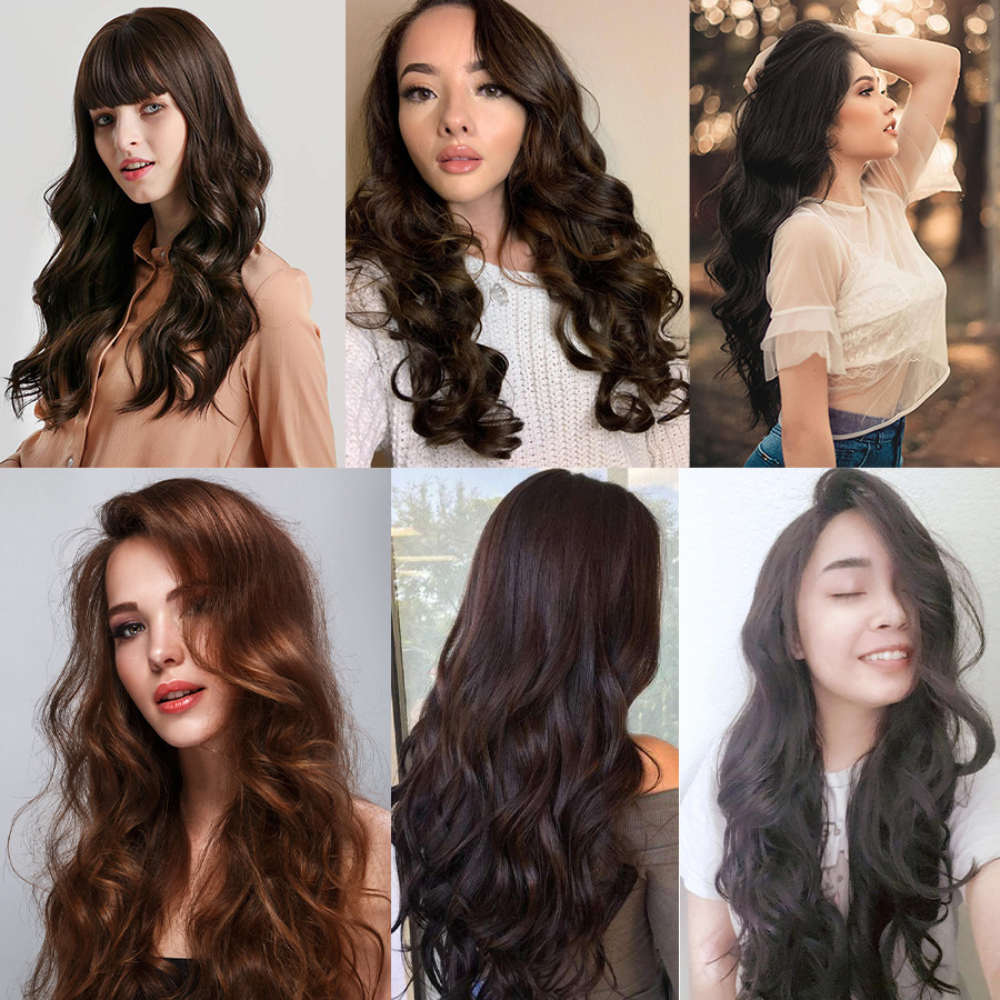 Fashion Africa Clips Hair 12pcs/set clip in hair extensions fiber hair 26" body wave hair extensions