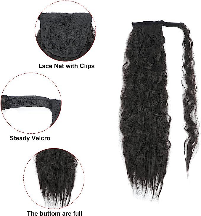 Ponytail Extension Synthetic Fiber Hair Extension Tie Up Ponytail Heat Resistant Drawstring Hair Ponytail