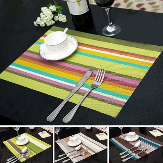 Heat Resistant Home Office Place Mats Dining Table Mat - Set of 6