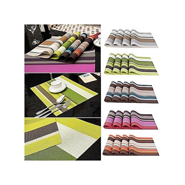 Heat Resistant Home Office Place Mats Dining Table Mat - Set of 6