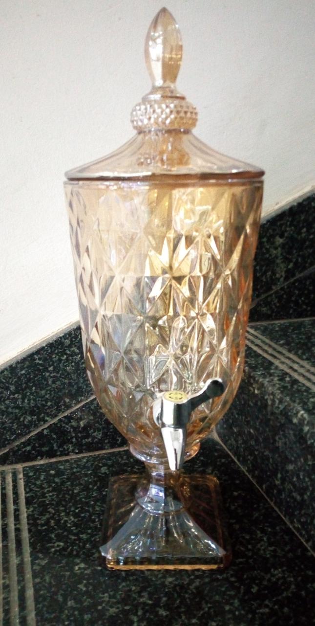 Heavy Glass Juice Kitchen Dispenser With Tap