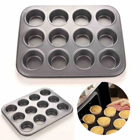 Quality Kitchen Baking Tool: Non-Stick 12-Hole Cupcake/Muffin Baking Tin/Trays