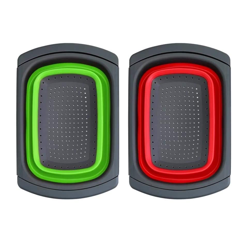 Collapsible Over The Sink Kitchen Collander With Adjustable Handles