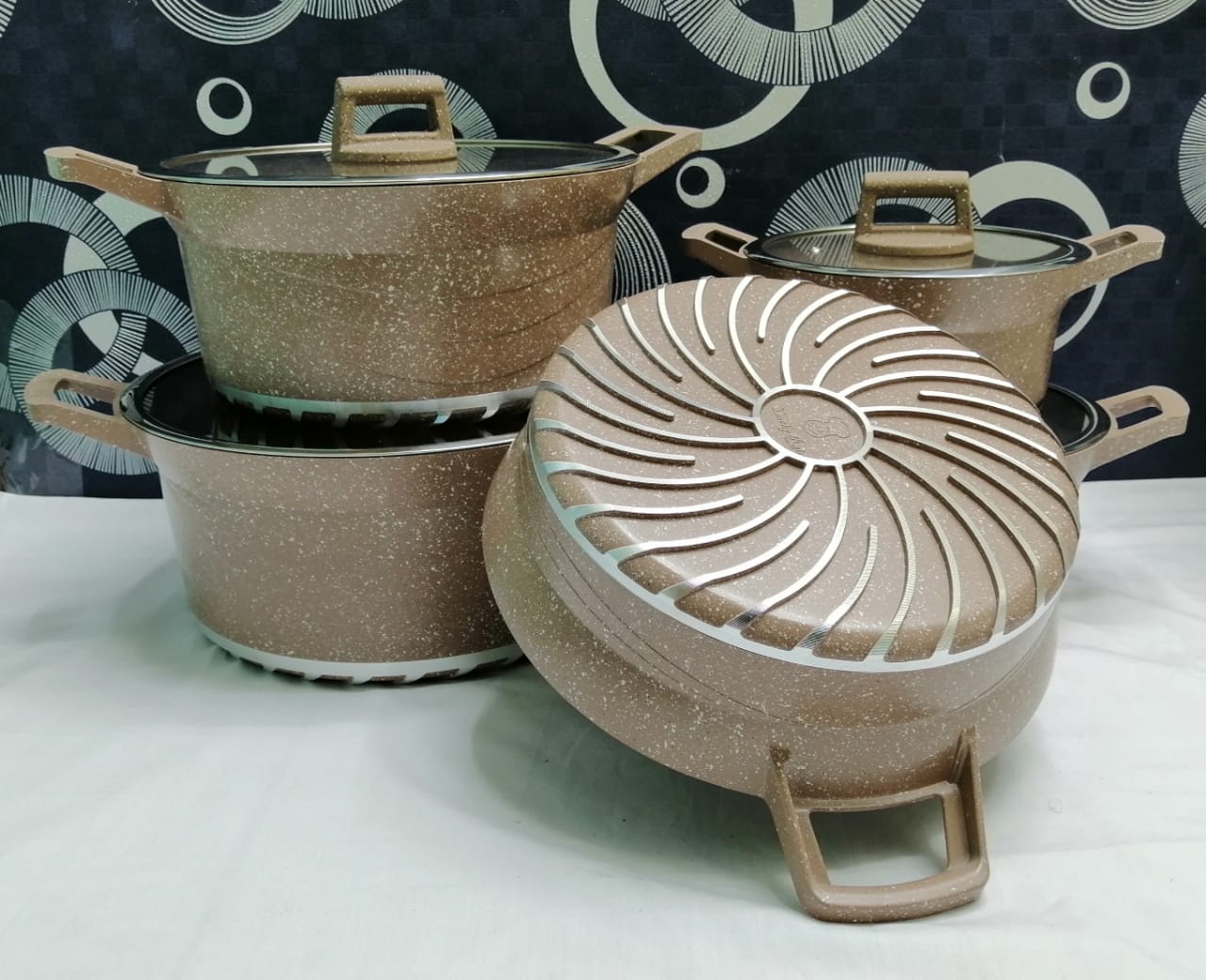 10 Pieces High Quality Luckyrain Granite Kitchen Cookware Set