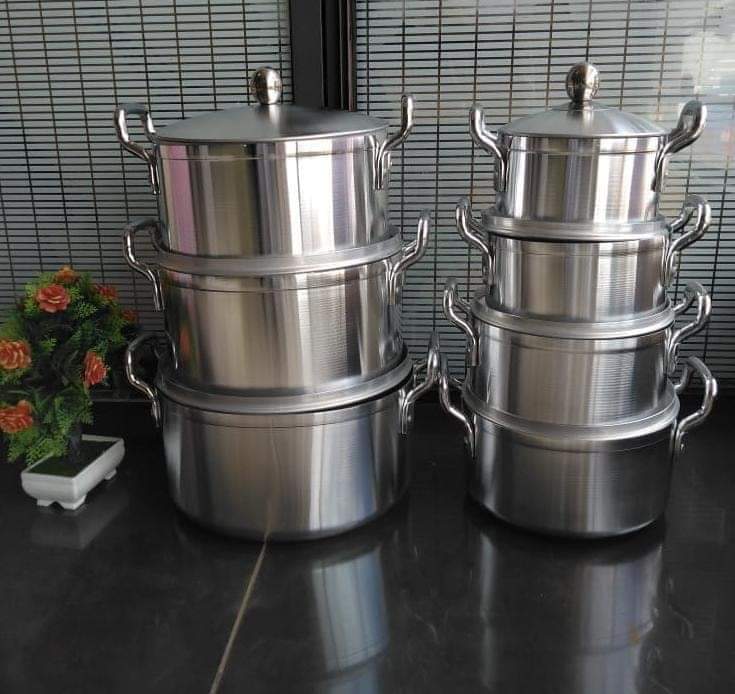 14  Pieces(7 Pots and 7 Lids) Medium Heavy Stainless Steel Cookware